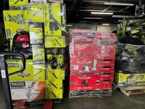 Milwaukee and Dewalt tools pallets Available